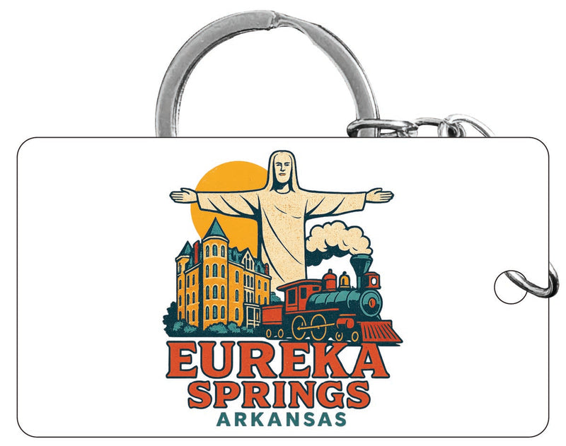 Eureka Springs Arkansas Vintage Design Souvenir Acrylic Keychain (1.5" x 2.75")