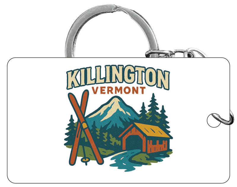 Killington Vermont Vintage Design Souvenir Acrylic Keychain (1.5" x 2.75")