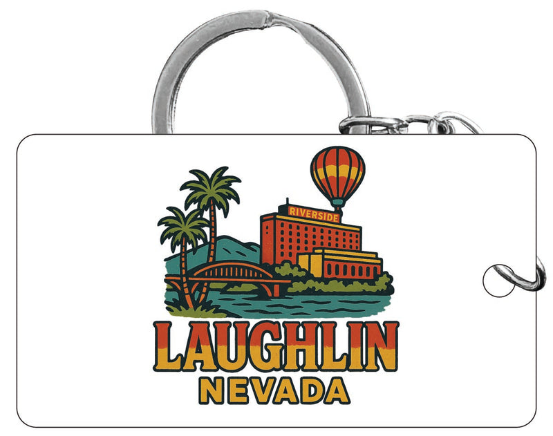 Laughlin Nevada Vintage Design Souvenir Acrylic Keychain (1.5" x 2.75")