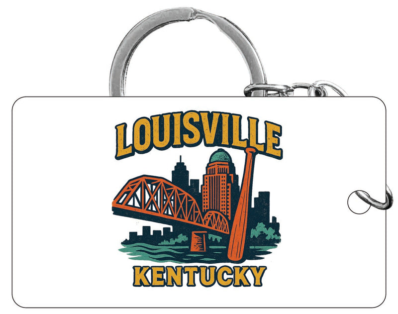 Louisville Kentucky Vintage Design Souvenir Acrylic Keychain (1.5" x 2.75")