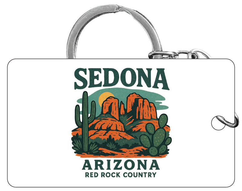 Sedona Arizona Vintage Design Souvenir Acrylic Keychain (1.5" x 2.75")