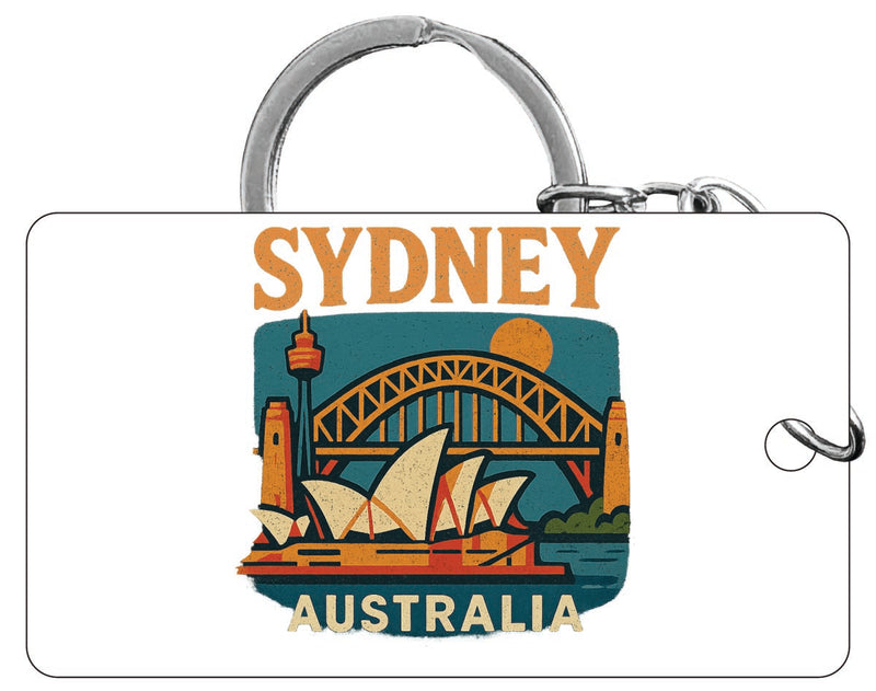 Sydney Australia Vintage Design Souvenir Acrylic Keychain (1.5" x 2.75")