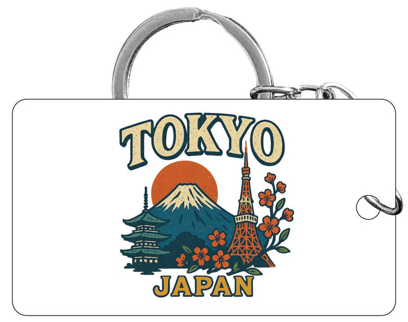 Tokyo Japan Vintage Design Souvenir Acrylic Keychain (1.5" x 2.75")