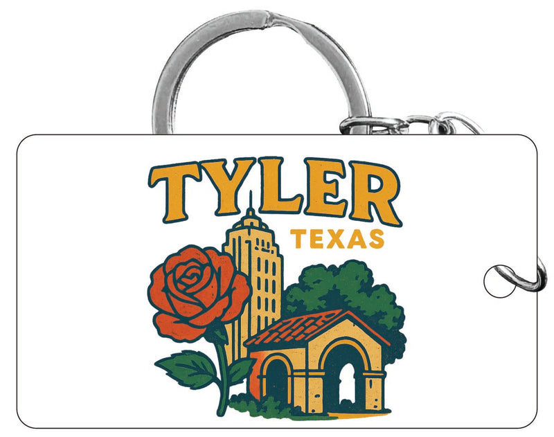 Tyler Texas Vintage Design Souvenir Acrylic Keychain (1.5" x 2.75")