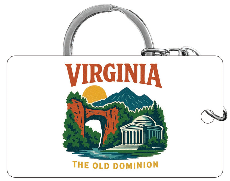 Virginia Vintage Design Souvenir Acrylic Keychain (1.5" x 2.75")