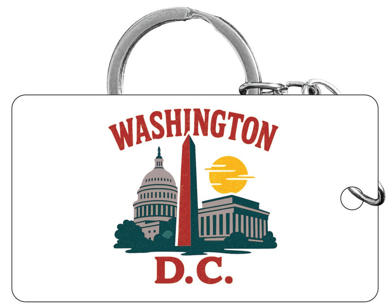 Washington DC Vintage Design Souvenir Acrylic Keychain (1.5" x 2.75")