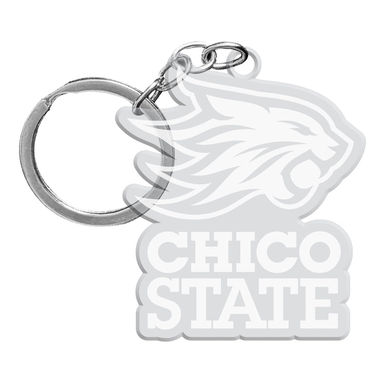 California State University, Chico Officially Licensed Precision-Cut Acrylic Keychain – Printed or Engraved Logo Etched