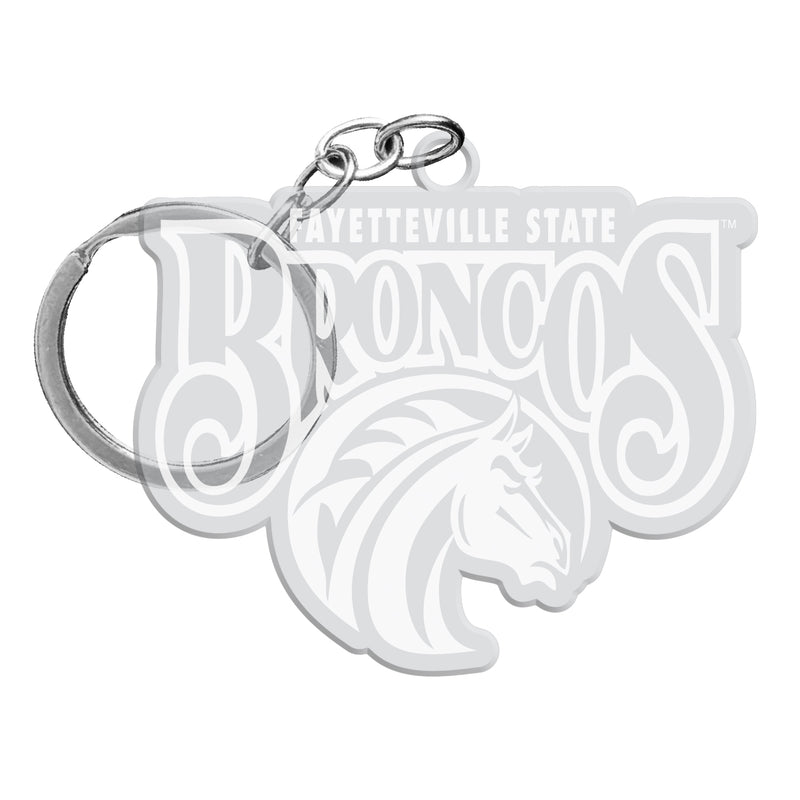 Fayetteville State University Officially Licensed Precision-Cut Acrylic Keychain – Printed or Engraved Logo Etched