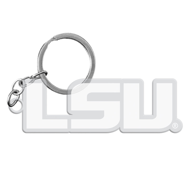 LSU Tigers Officially Licensed Precision-Cut Acrylic Keychain – Printed or Engraved Logo Etched