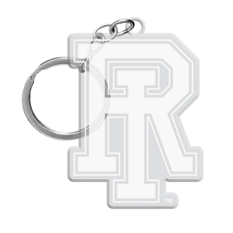 Rhode Island University Officially Licensed Precision-Cut Acrylic Keychain – Printed or Engraved Logo Etched