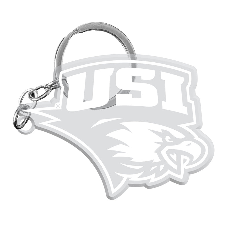 University of Southern Indiana Officially Licensed Precision-Cut Acrylic Keychain – Printed or Engraved Logo Etched