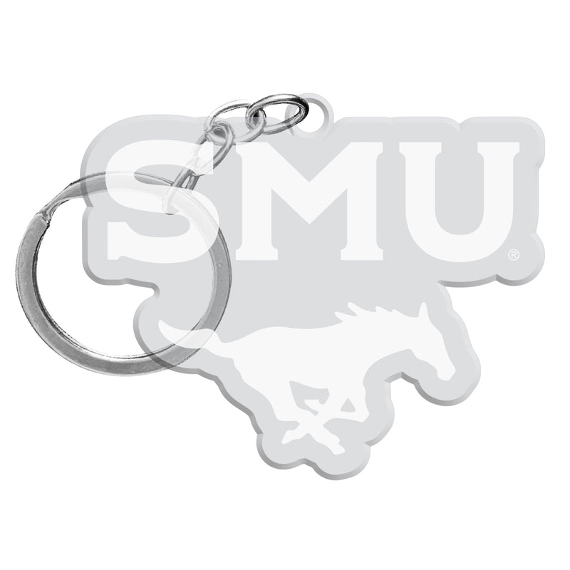 Southern Methodist University Officially Licensed Precision-Cut Acrylic Keychain – Printed or Engraved Logo Etched