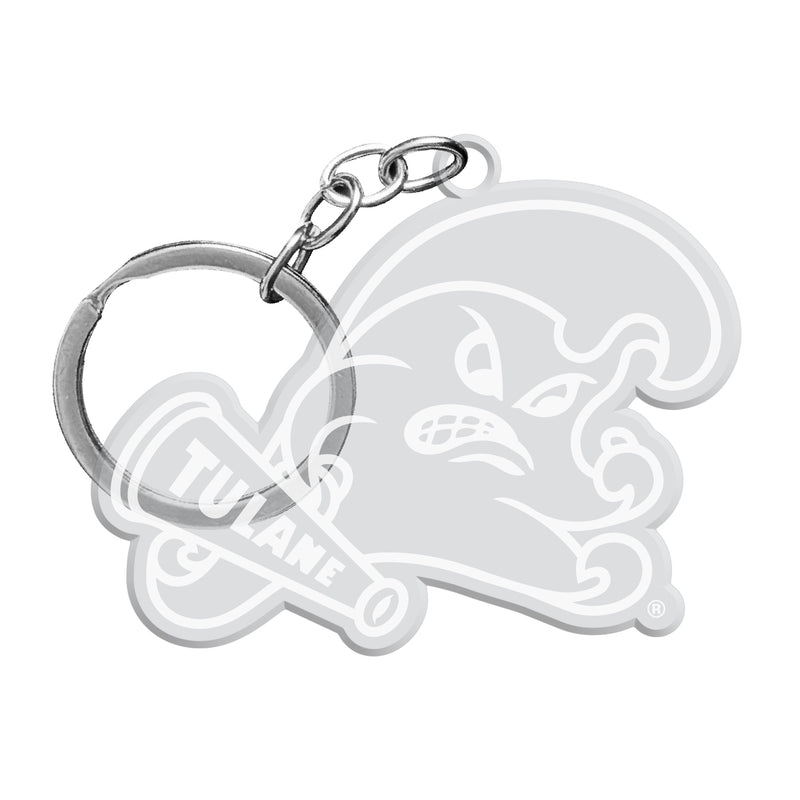 Tulane University Green Wave Officially Licensed Precision-Cut Acrylic Keychain – Printed or Engraved Logo Etched