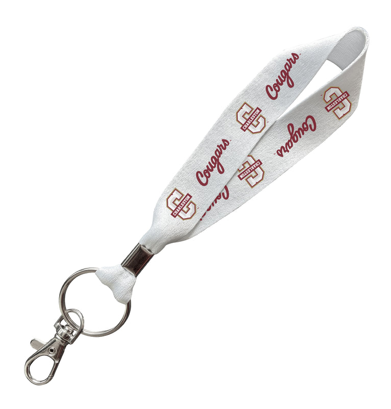 College of Charleston Officially Licensed 6-Inches Long Cloth Keychain Lanyard 