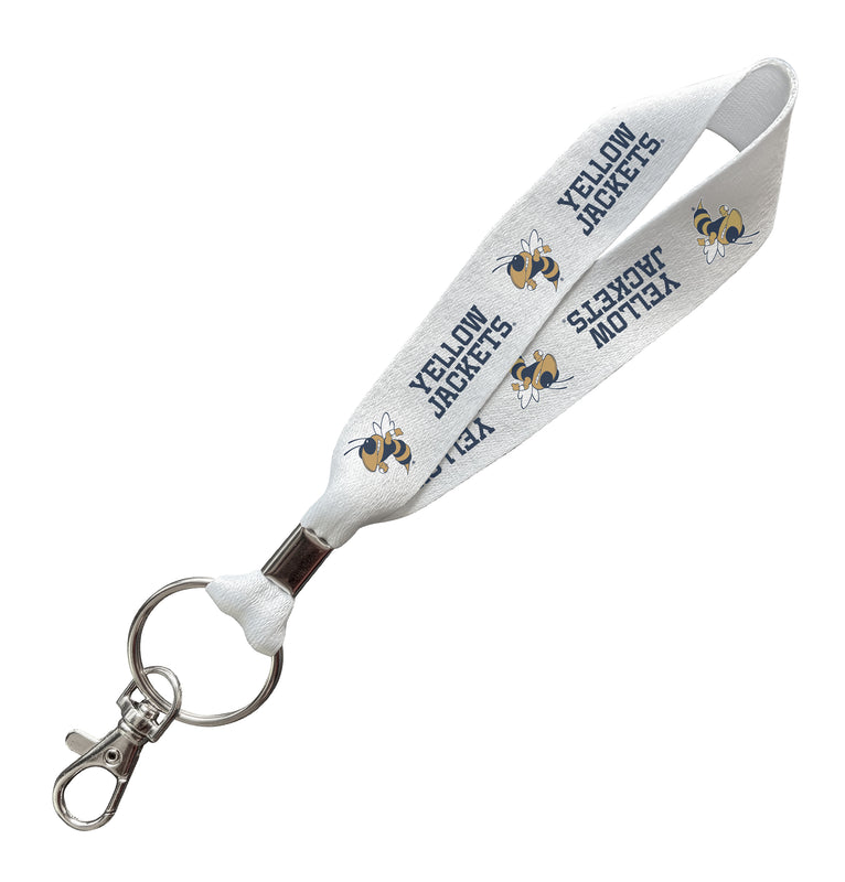 Georgia Tech Yellow Jackets Officially Licensed 6-Inches Long Cloth Keychain Lanyard 