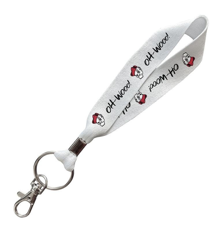 Ohio Wesleyan University Officially Licensed 6-Inches Long Cloth Keychain Lanyard 