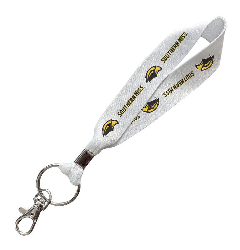 Southern Mississippi Golden Eagles Officially Licensed 6-Inches Long Cloth Keychain Lanyard 