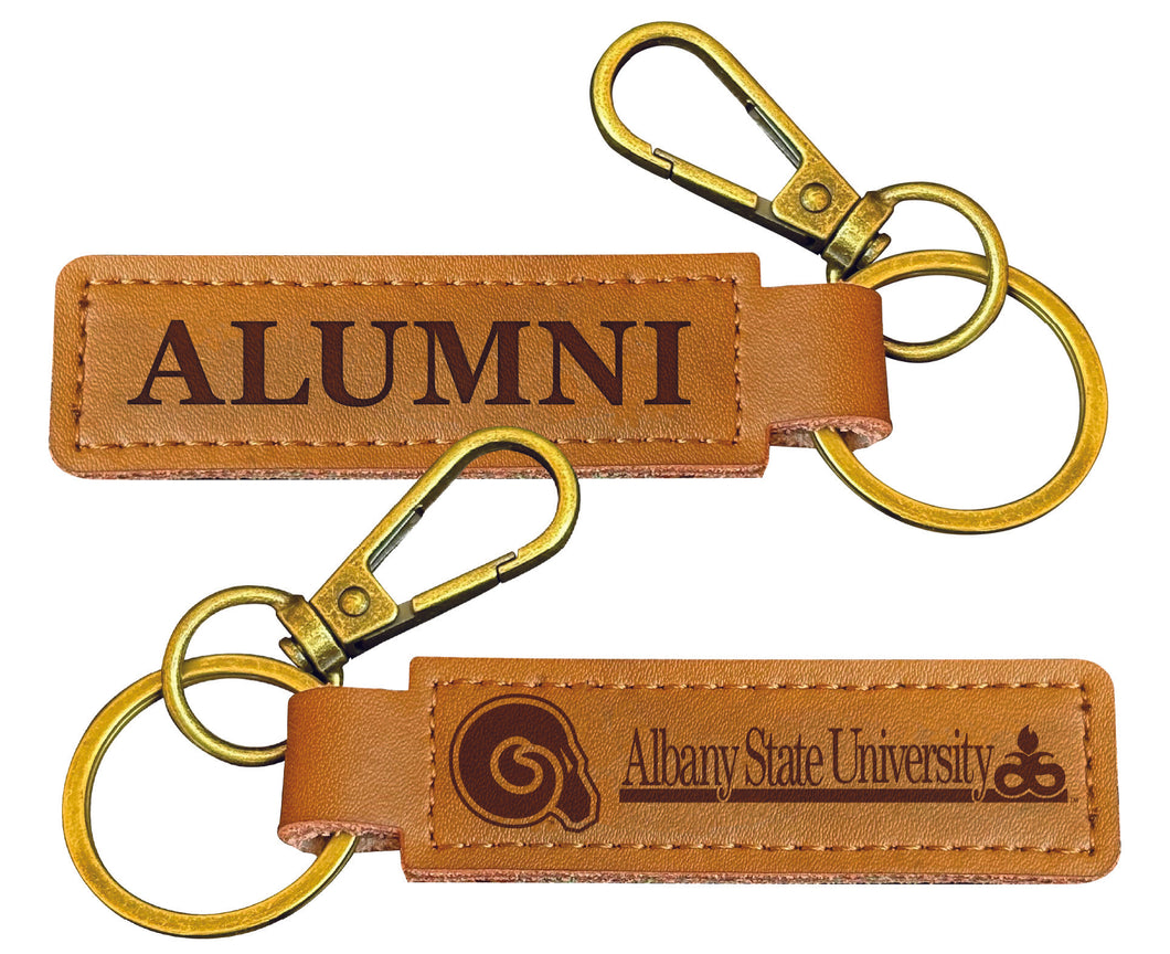 Albany State University College Alumni Leather Keychain – Officially Licensed