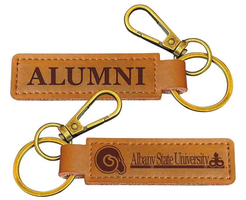 Albany State University College Alumni Leather Keychain – Officially Licensed