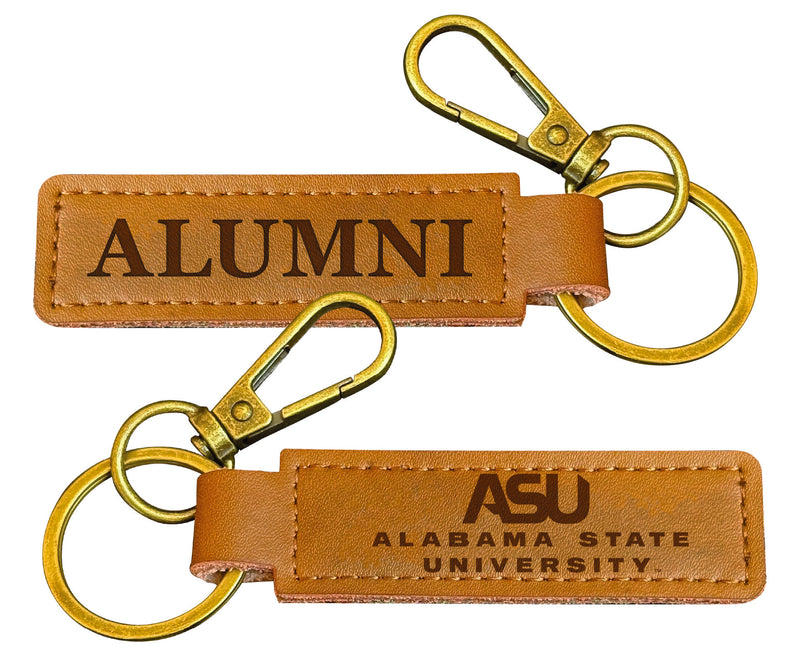 Alabama State University College Alumni Leather Keychain – Officially Licensed