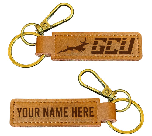 Grand Canyon University Lopes Customizable Leather Keychain 3.25