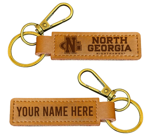 North Georgia Nighhawks Customizable Leather Keychain 3.25