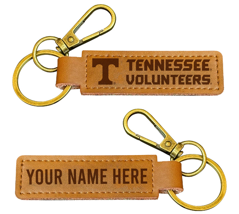 Tennessee Knoxville Customizable Leather Keychain 3.25" Long Officially Licensed