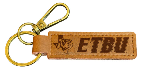 East Texas Baptist University Leather Keychain 3.25