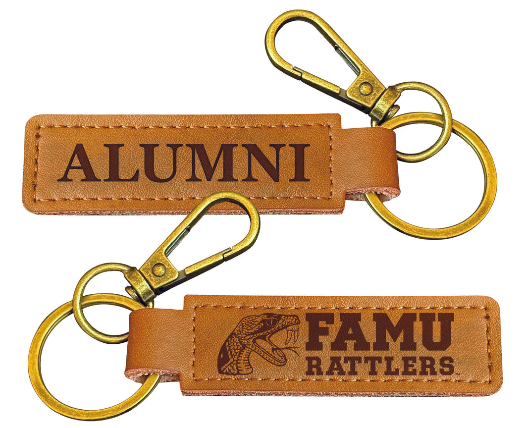 Florida A&M Rattlers College Alumni Leather Keychain – Officially Licensed