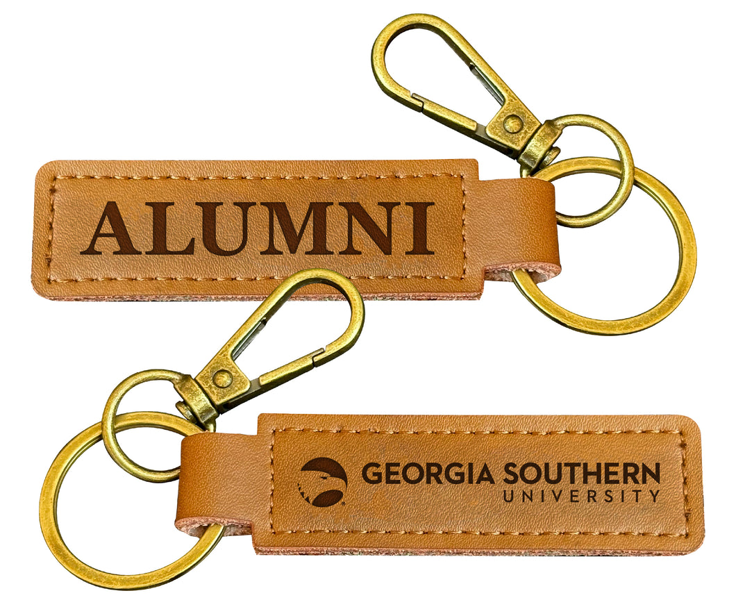 Georgia Southern Eagles College Alumni Leather Keychain – Officially Licensed