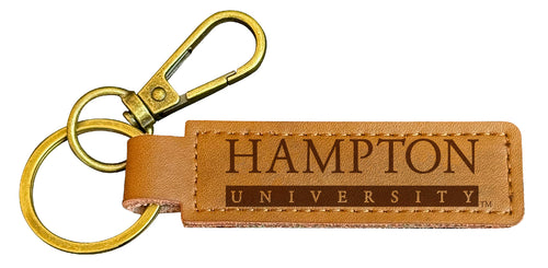 Hampton University Leather Keychain 3.25