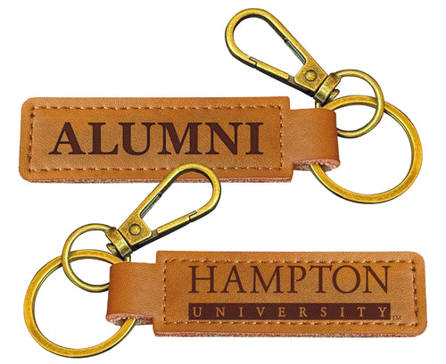 Hampton University College Alumni Leather Keychain – Officially Licensed