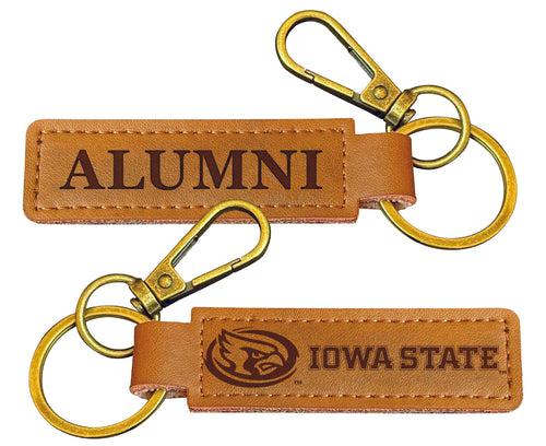 Iowa State Cyclones College Alumni Leather Keychain – Officially Licensed