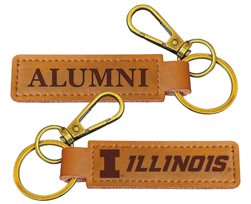 Illinois Fighting Illini College Alumni Leather Keychain – Officially Licensed