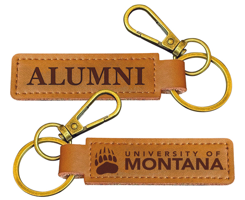 Montana University College Alumni Leather Keychain – Officially Licensed