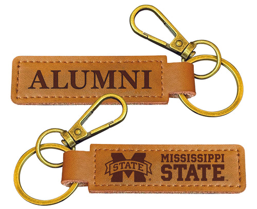 Mississippi State Bulldogs College Alumni Leather Keychain – Officially Licensed