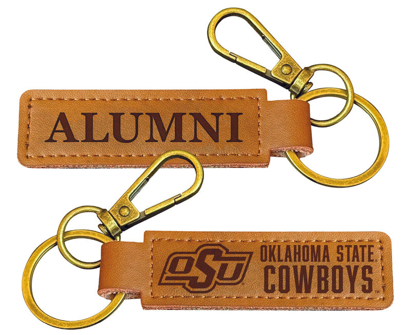 Oklahoma State Cowboys College Alumni Leather Keychain – Officially Licensed