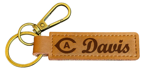 UC Davis Aggies Leather Keychain 3.25