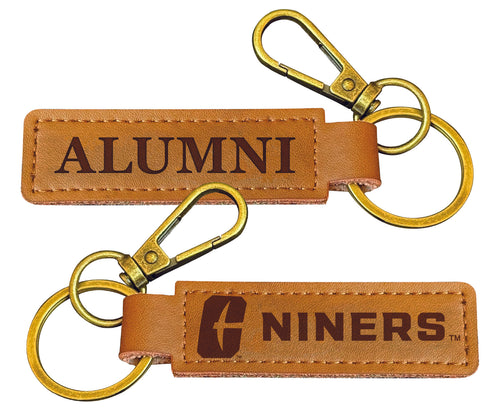 North Carolina Charlotte Forty-Niners College Alumni Leather Keychain – Officially Licensed