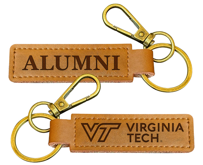 Virginia Tech Hokies College Alumni Leather Keychain – Officially Licensed