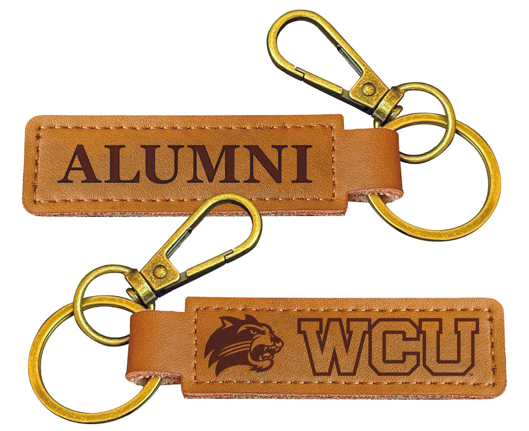 Western Carolina University College Alumni Leather Keychain – Officially Licensed