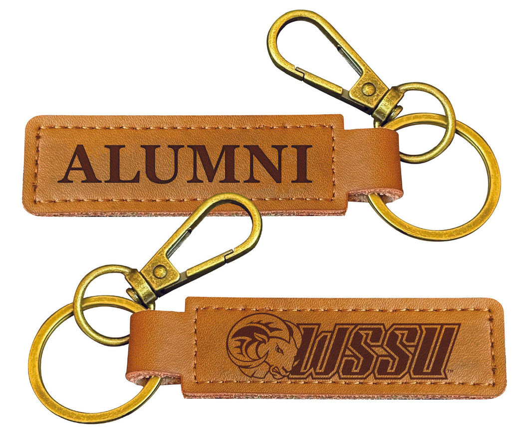 Winston-Salem State College Alumni Leather Keychain – Officially Licensed