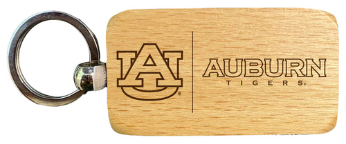 Auburn Tigers 2.5 x 1-Inch Engraved Wooden Keychain Officially Licensed Collegiate Product Single Unit