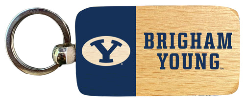 Brigham Young Cougars 2.5 x 1-Inch Wooden Keychain Officially Licensed Collegiate Product 4-Pack