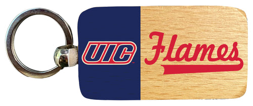 University of Illinois at Chicago 2.5 x 1-Inch Wooden Keychain Officially Licensed Collegiate Product Single