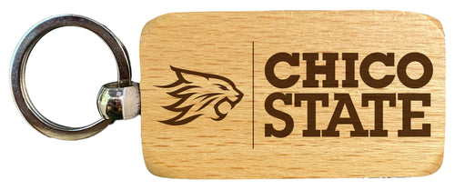 California State University, Chico 2.5 x 1-Inch Engraved Wooden Keychain Officially Licensed Collegiate Product 2-Pack