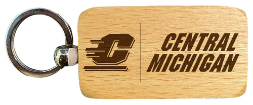 Central Michigan University 2.5 x 1-Inch Engraved Wooden Keychain Officially Licensed Collegiate Product Single Unit