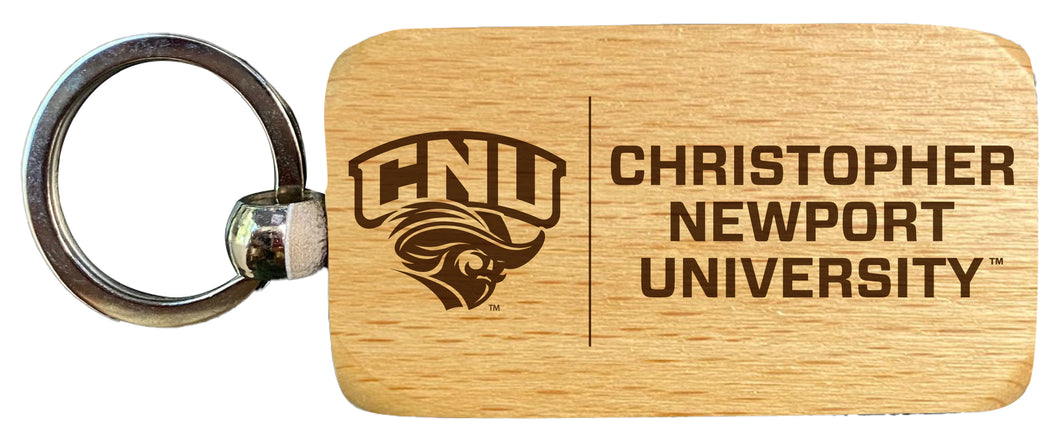 Christopher Newport Captains 2.5 x 1-Inch Engraved Wooden Keychain Officially Licensed Collegiate Product 4-Pack