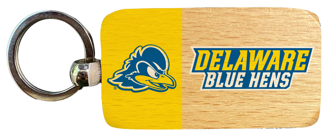 Delaware Blue Hens 2.5 x 1-Inch Wooden Keychain Officially Licensed Collegiate Product 2-Pack