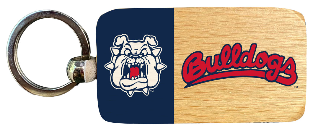 Fresno State Bulldogs 2.5 x 1-Inch Wooden Keychain Officially Licensed Collegiate Product 2-Pack
